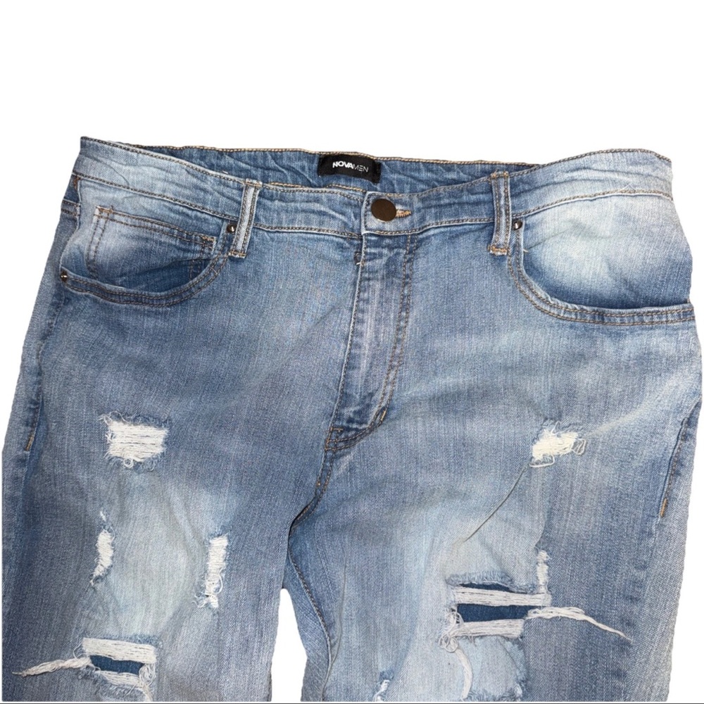 Novamen Distressed Blue Jeans